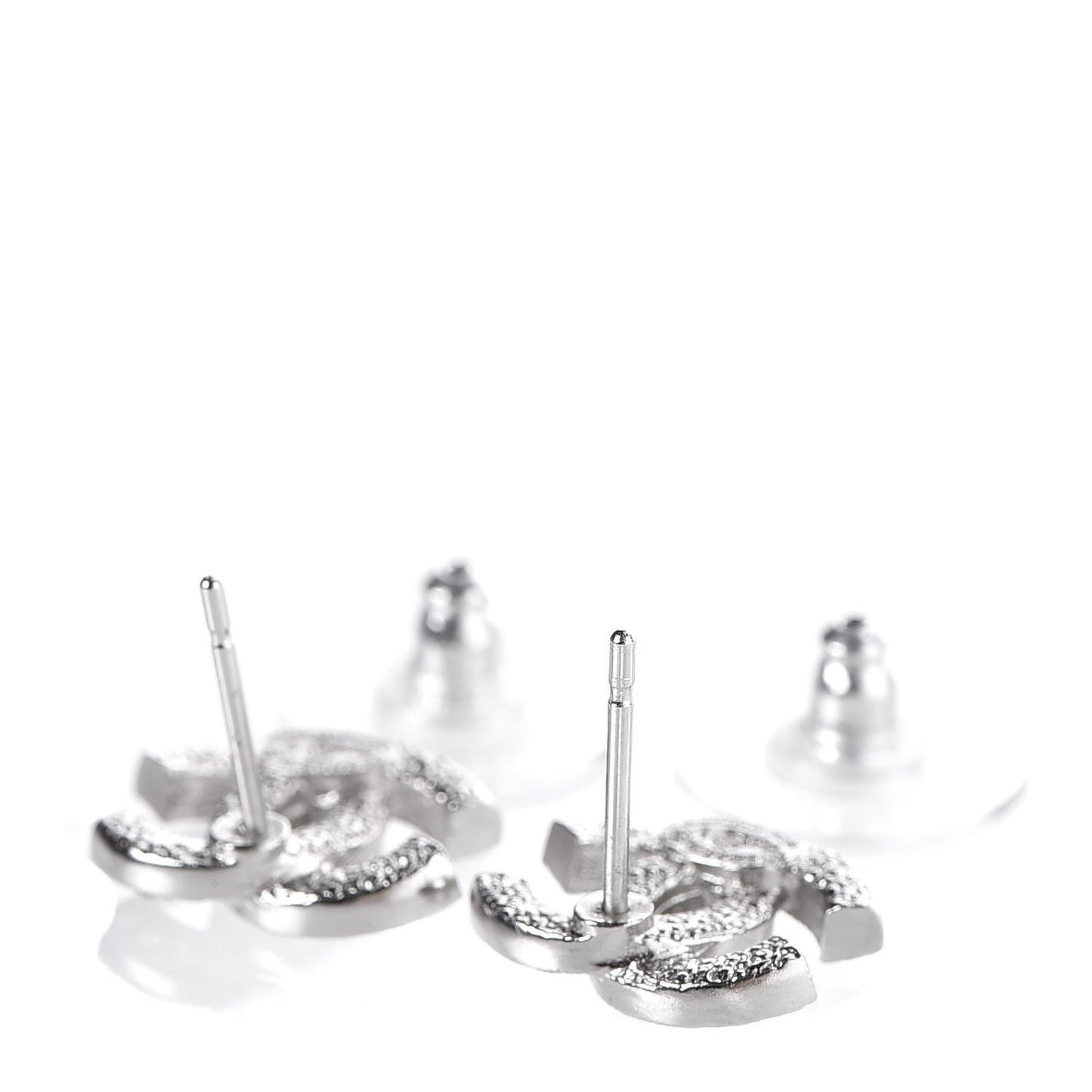 Crystal CC Earrings Silver