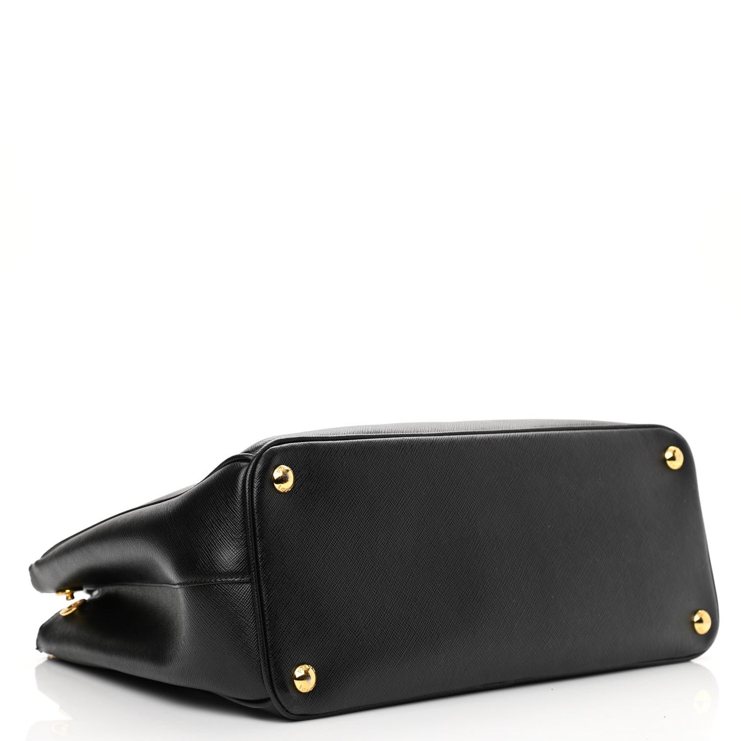 Saffiano Medium Galleria Double Zip Tote Black