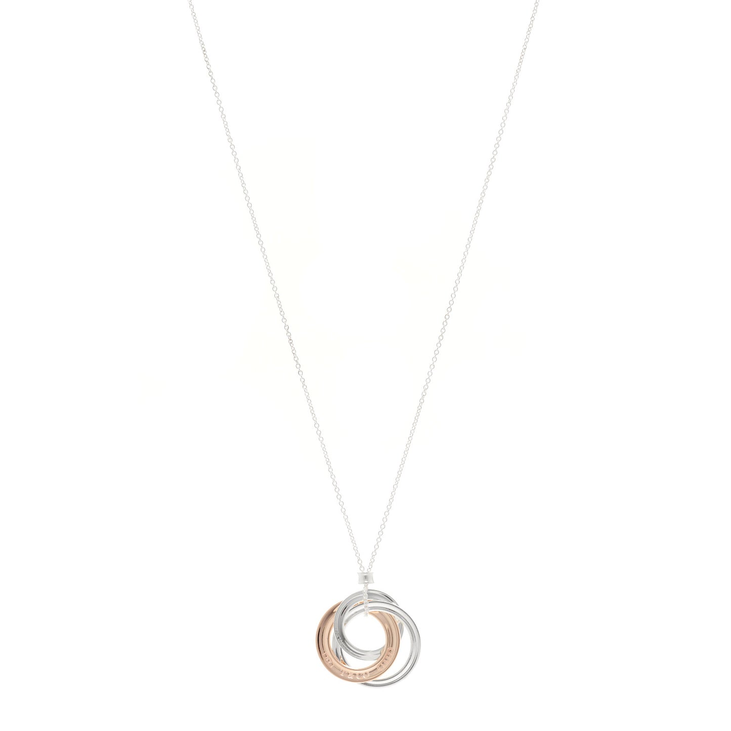 Sterling Silver Rubedo 1837 Circles Pendant Necklace