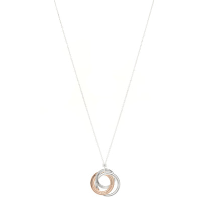 Tiffany Sterling Silver Rubedo 1837 Circles Pendant Necklace 1 of 5