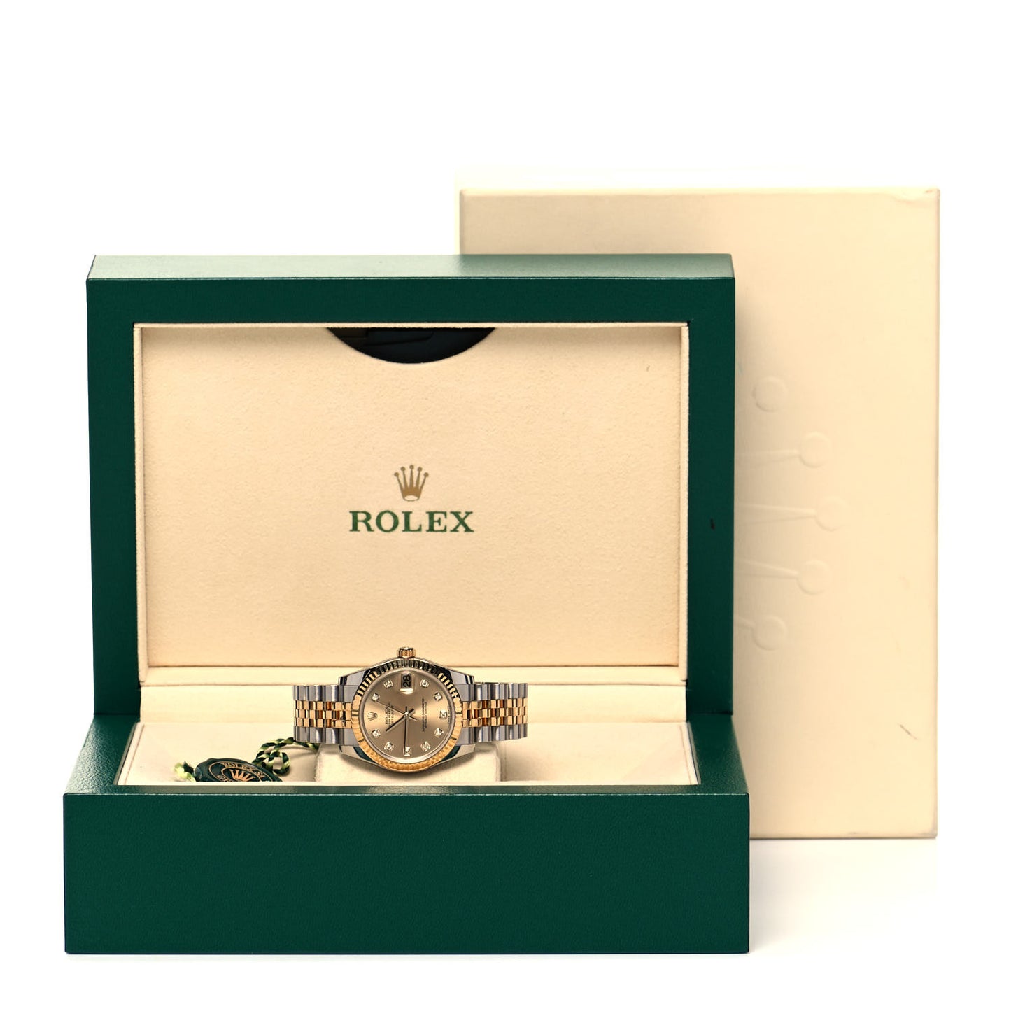 Stainless Steel 18K Yellow Gold Diamond 31mm Oyster Perpetual Datejust Watch Champagne 178273