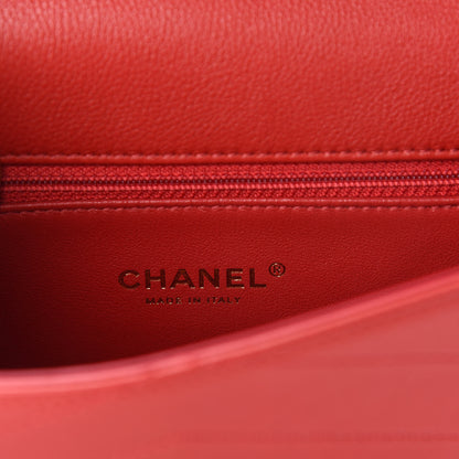 Chanel Calfskin Chevron Stitched Coco Waist Bag Red 8 of 10