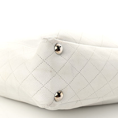 Chanel Caviar Stitched CC Pocket Tote White 9 of 13