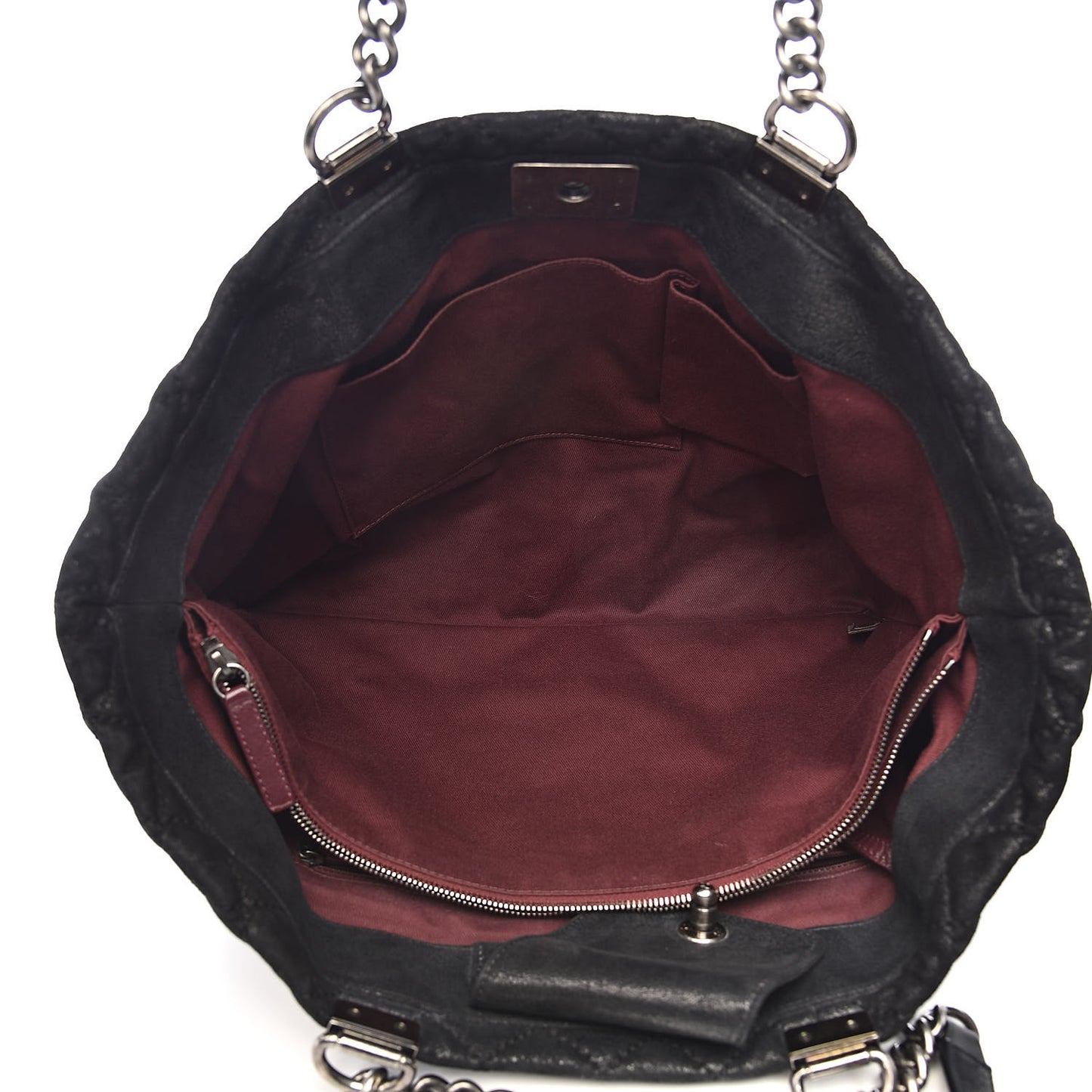 Goatskin Quilted Large Gentle Boy Shopping Tote Black
