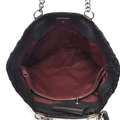 Chanel Goatskin Quilted Large Gentle Boy Shopping Tote Black 5 of 12