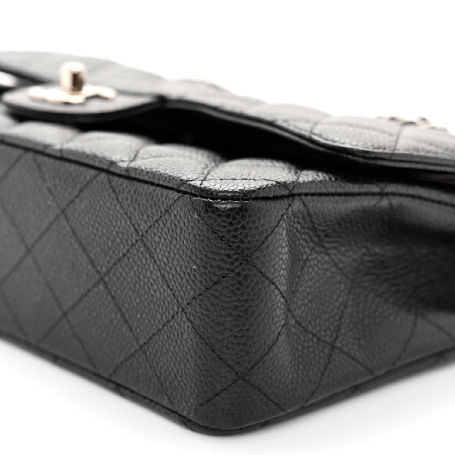 Chanel Caviar Quilted Medium Double Flap Black 10 of 11