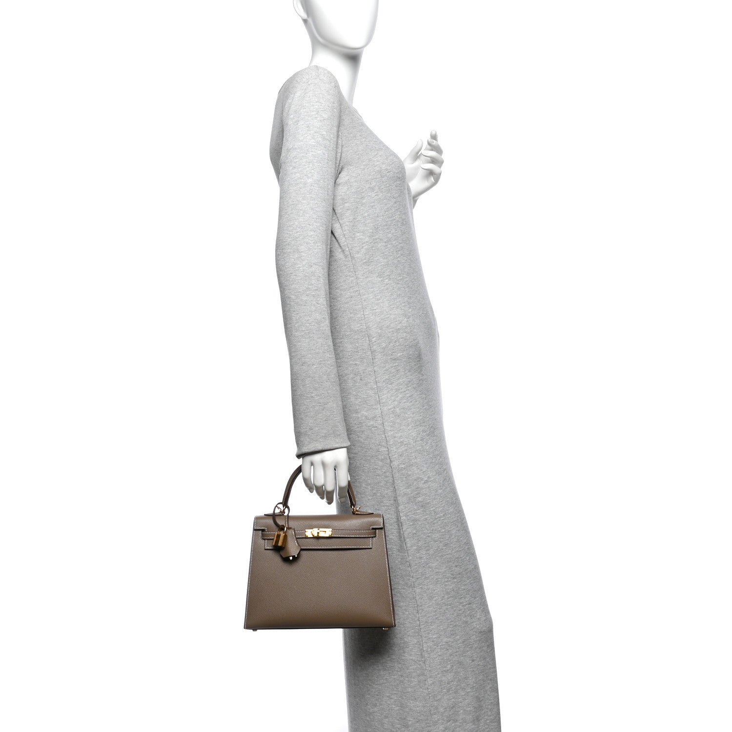 Hermes Epsom Kelly Sellier 25 Etoupe 2 of 11