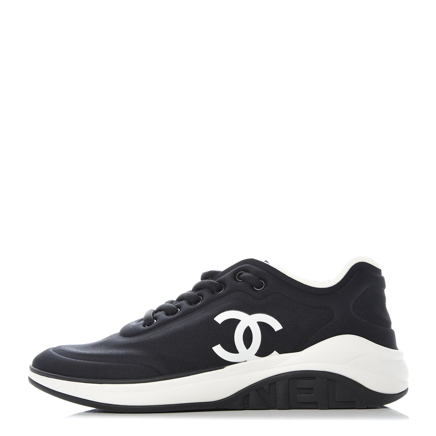 Chanel Lycra CC Sneakers 40 Black 1 of 9
