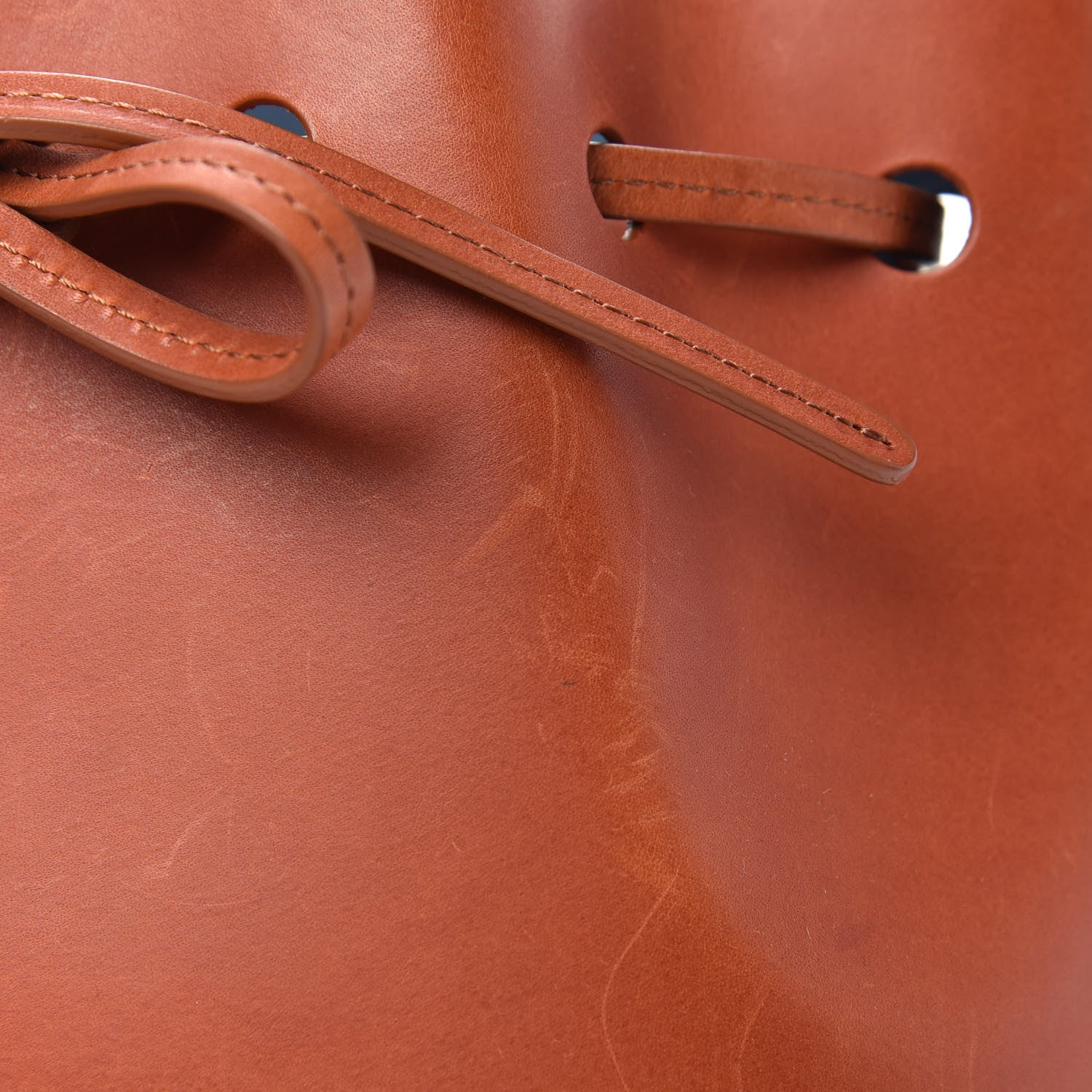 Mansur Gavriel Calfskin Mini Bucket Bag Saddle 10 of 13