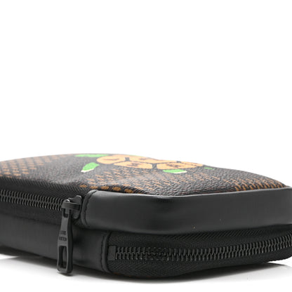 Louis Vuitton X NIGO Giant Damier Ebene Tortoise Double Phone Pouch 9 of 10