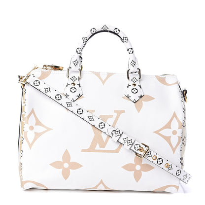 Louis Vuitton Monogram Giant Speedy Bandouliere 30 Kaki Beige 1 of 8