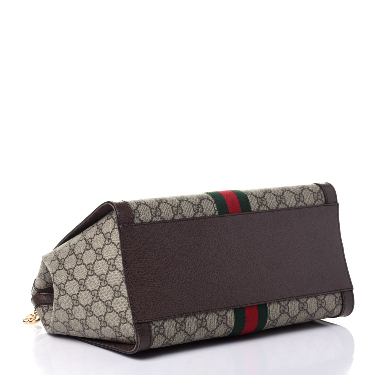 Gucci GG Supreme Monogram Web Medium Ophidia Tote Bag Brown 3 of 11