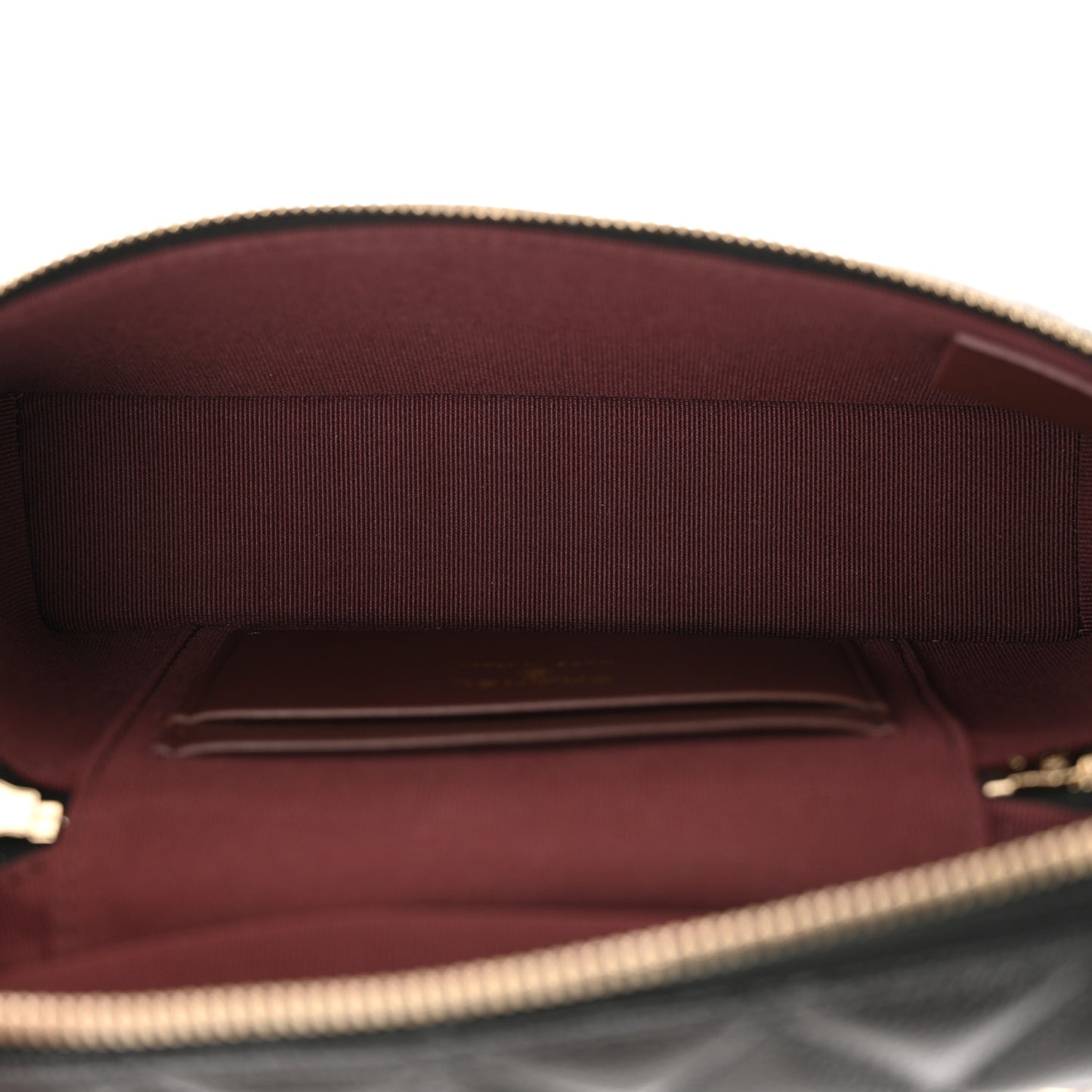 Caviar Quilted Top Handle Slim Vanity With Chain Black