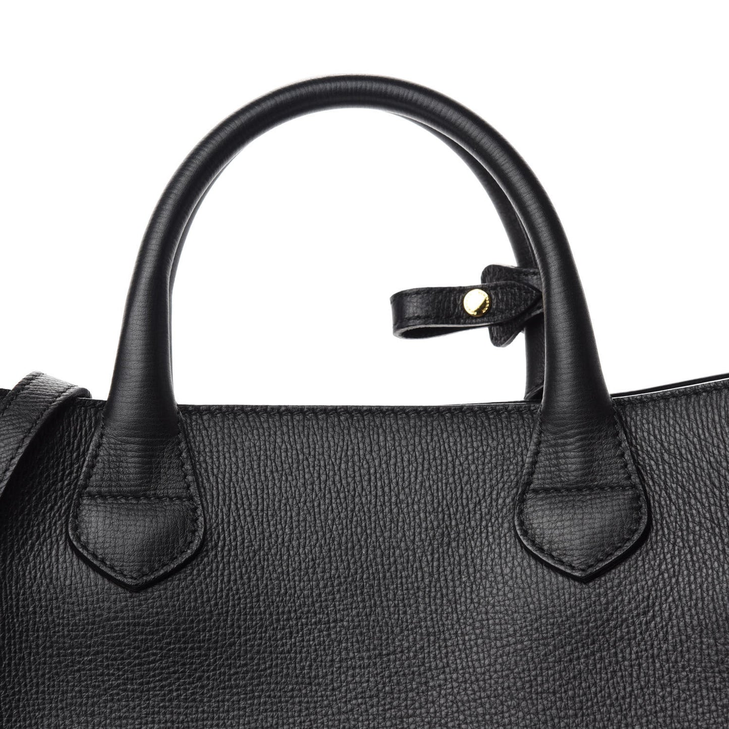 Grainy Calfskin House Check Large Banner Tote Black