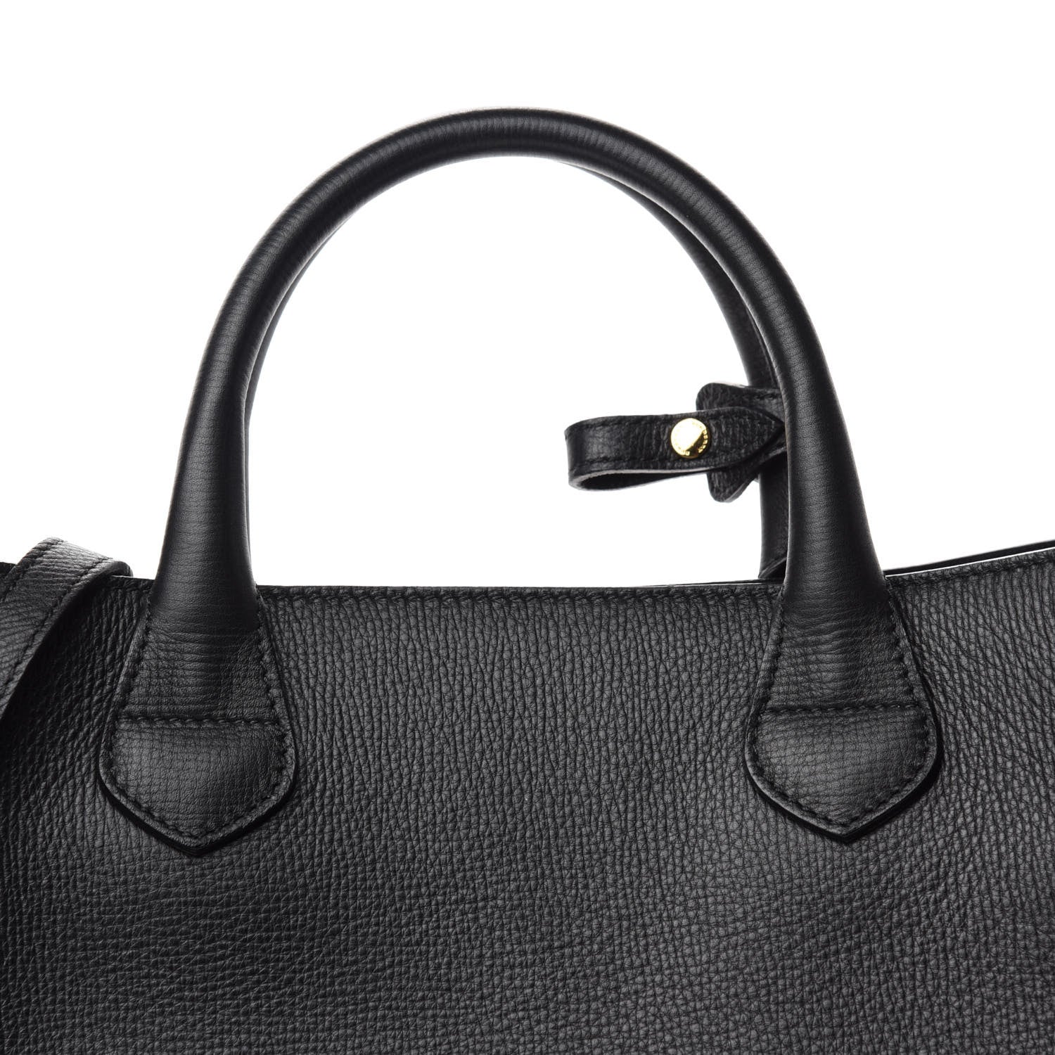 Burberry Grainy Calfskin House Check Large Banner Tote Black 12 of 12