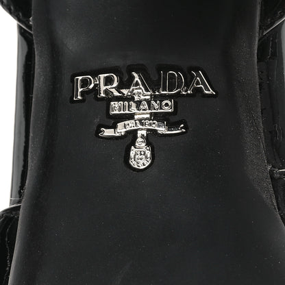 Prada Vernice Platform Sandals 37.5 Black 7 of 10