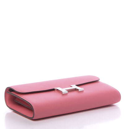 Hermes Evercolor Constance Wallet To Go Rose Azalee 4 of 11