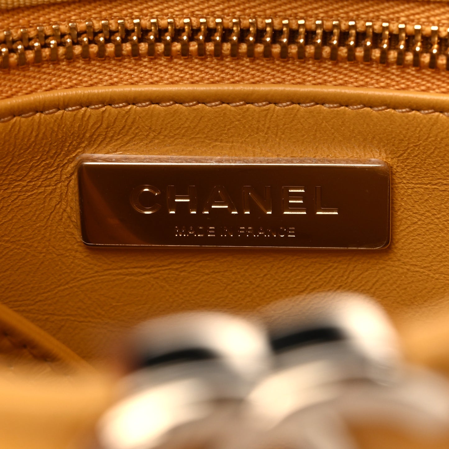 Shiny Crumpled Calfskin Quilted Mini 31 Shopping Bag Yellow