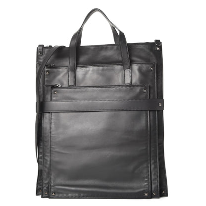 Valentino Garavani Nappa Medium Rockstud Zippered Tote Black 1 of 10