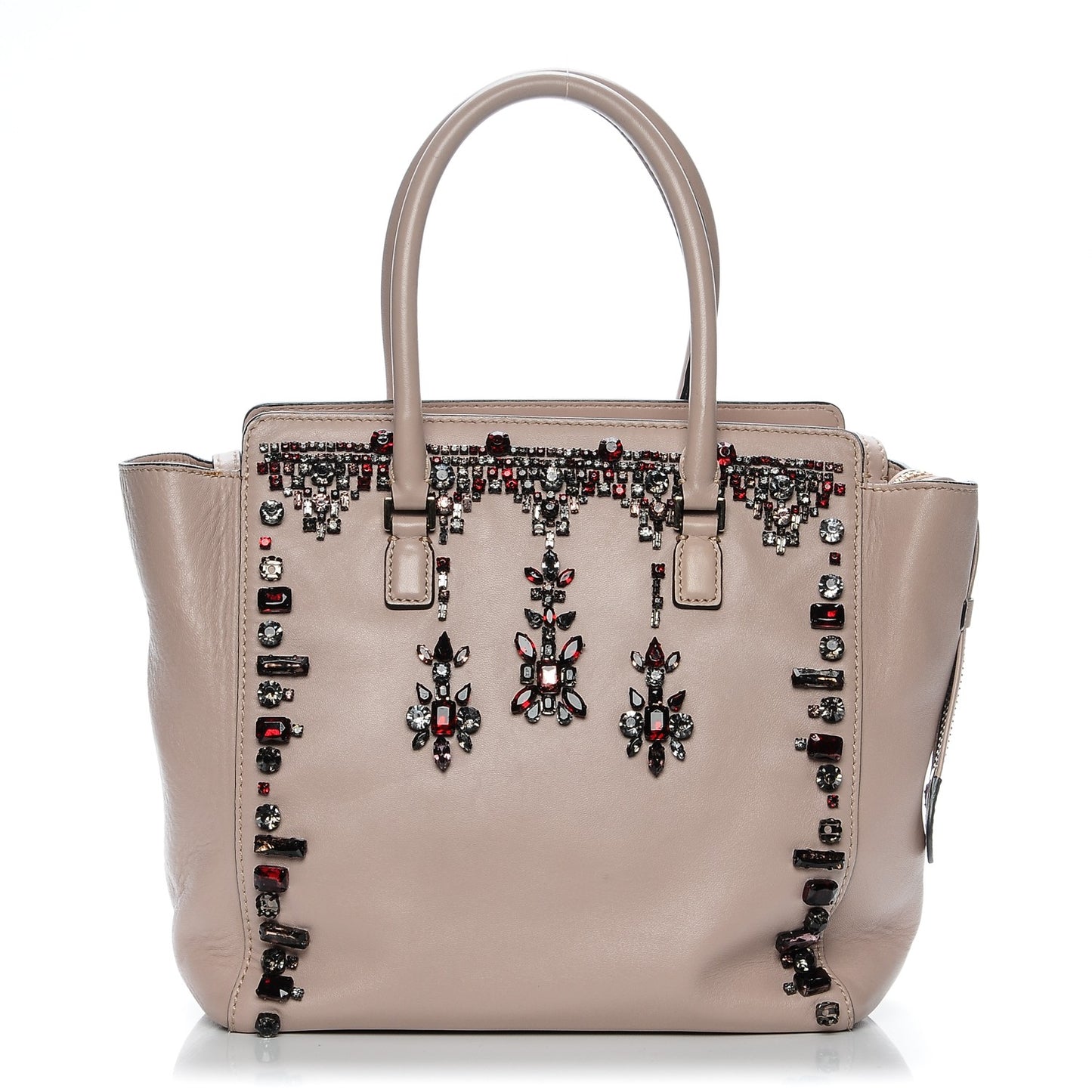 Nappa Crystal B Diamond Tote Light Pink