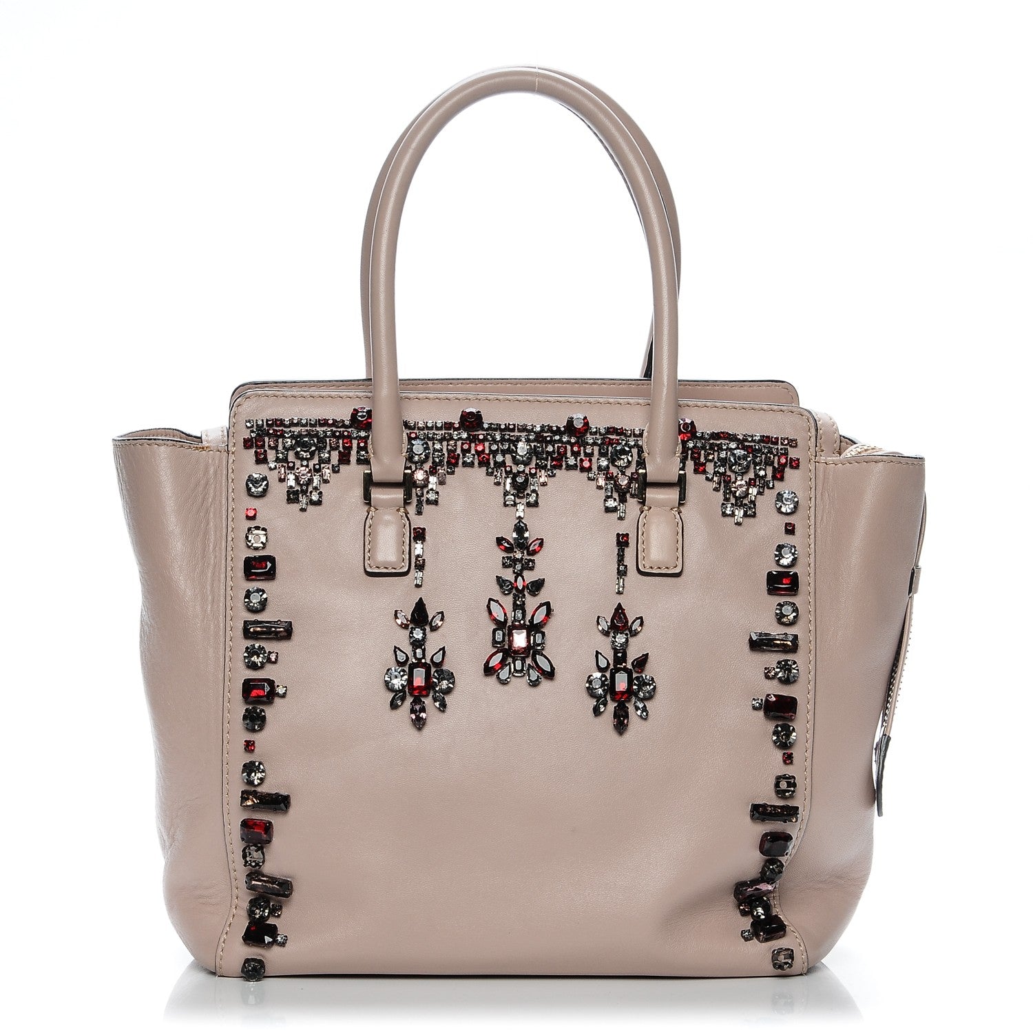 Valentino Garavani Nappa Crystal B Diamond Tote Light Pink 1 of 12