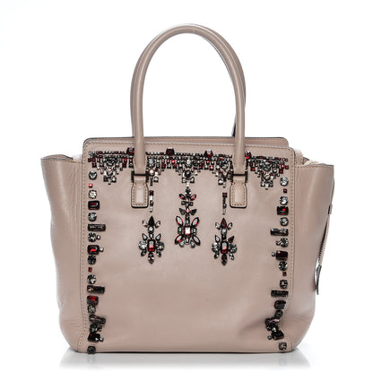 Valentino Garavani Nappa Crystal B Diamond Tote Light Pink 1 of 12