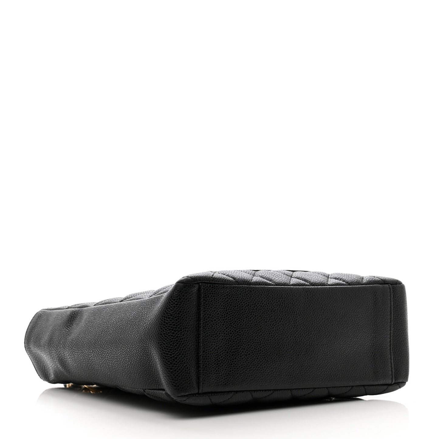 Caviar Quilted Petit Shopping Tote PST Black
