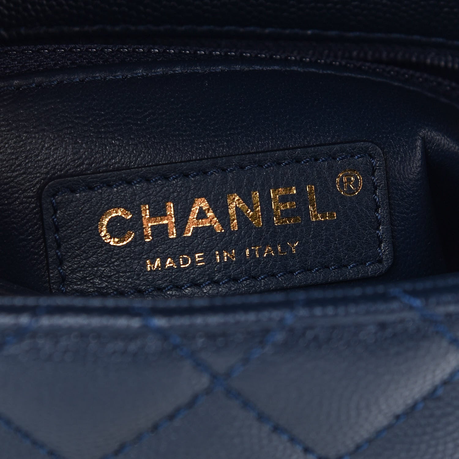 Chanel Caviar Quilted Extra Mini Coco Handle Flap Navy 5 of 8