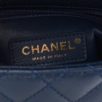 Chanel Caviar Quilted Extra Mini Coco Handle Flap Navy 5 of 8