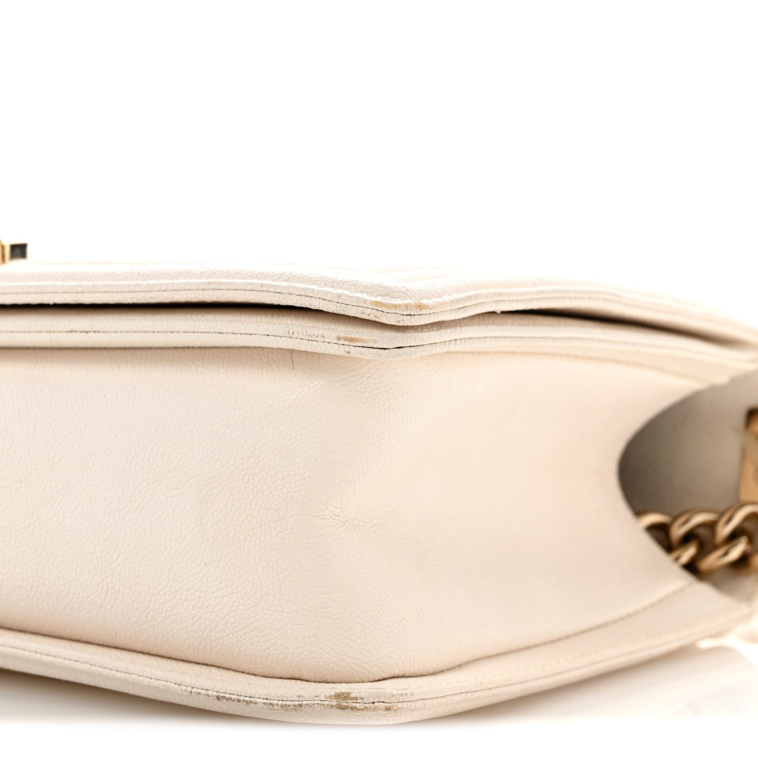 Chanel Caviar Quilted New Medium Boy Flap White 10 of 14