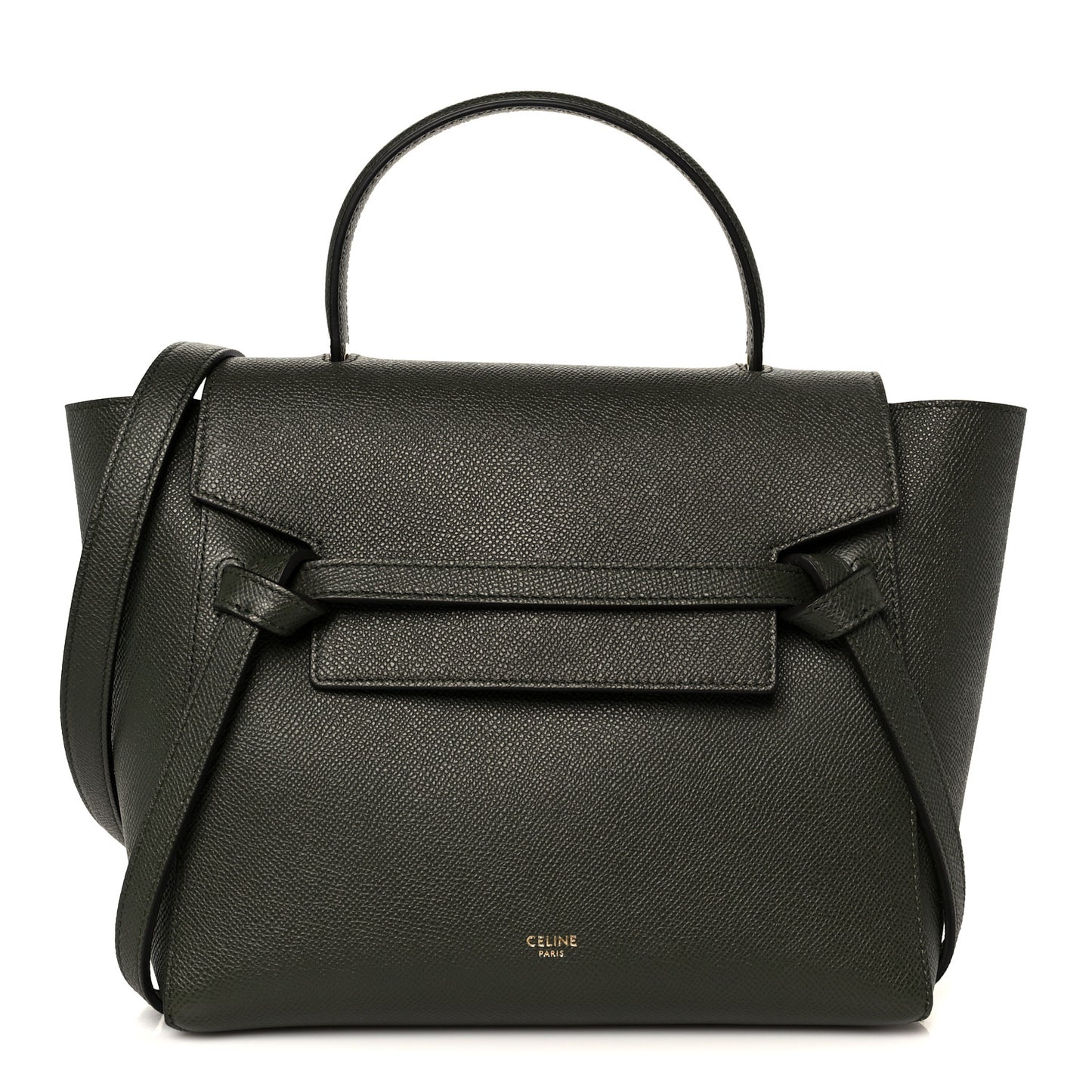 Grained Calfskin Micro Belt Bag Khaki
