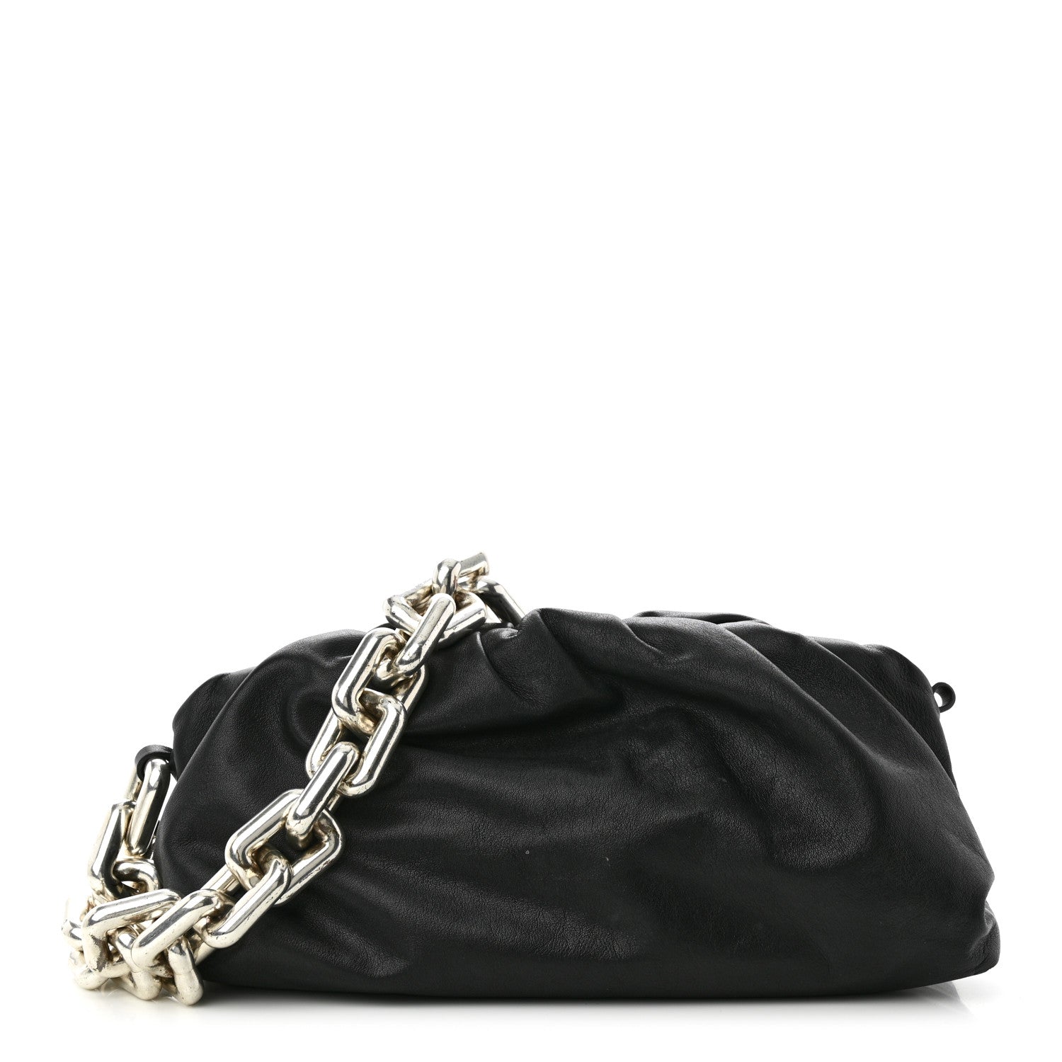 Bottega Veneta Calfskin The Pouch Chain Black 1 of 11