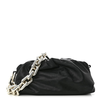 Bottega Veneta Calfskin The Pouch Chain Black 1 of 11