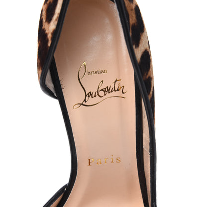 Christian Louboutin Pony Hair Leopard Iriza 100 Pumps 37.5 Brown 5 of 22