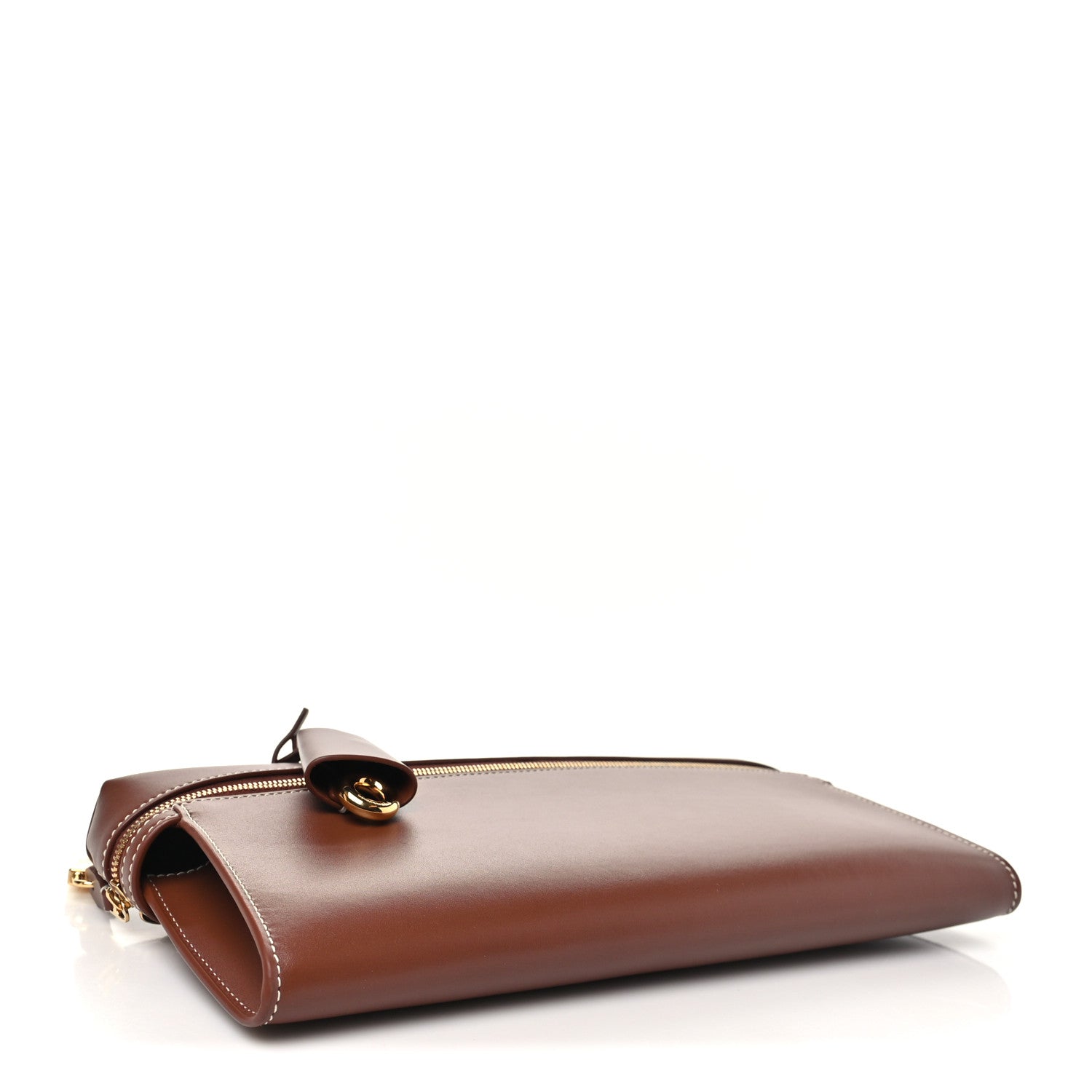 Loro Piana Smooth Calfskin Extra Clutch L29 Burnt Tan 1913068