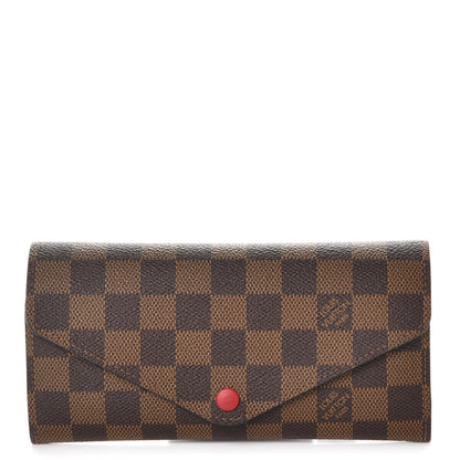 Louis Vuitton Damier Ebene Josephine Wallet Red 1 of 12