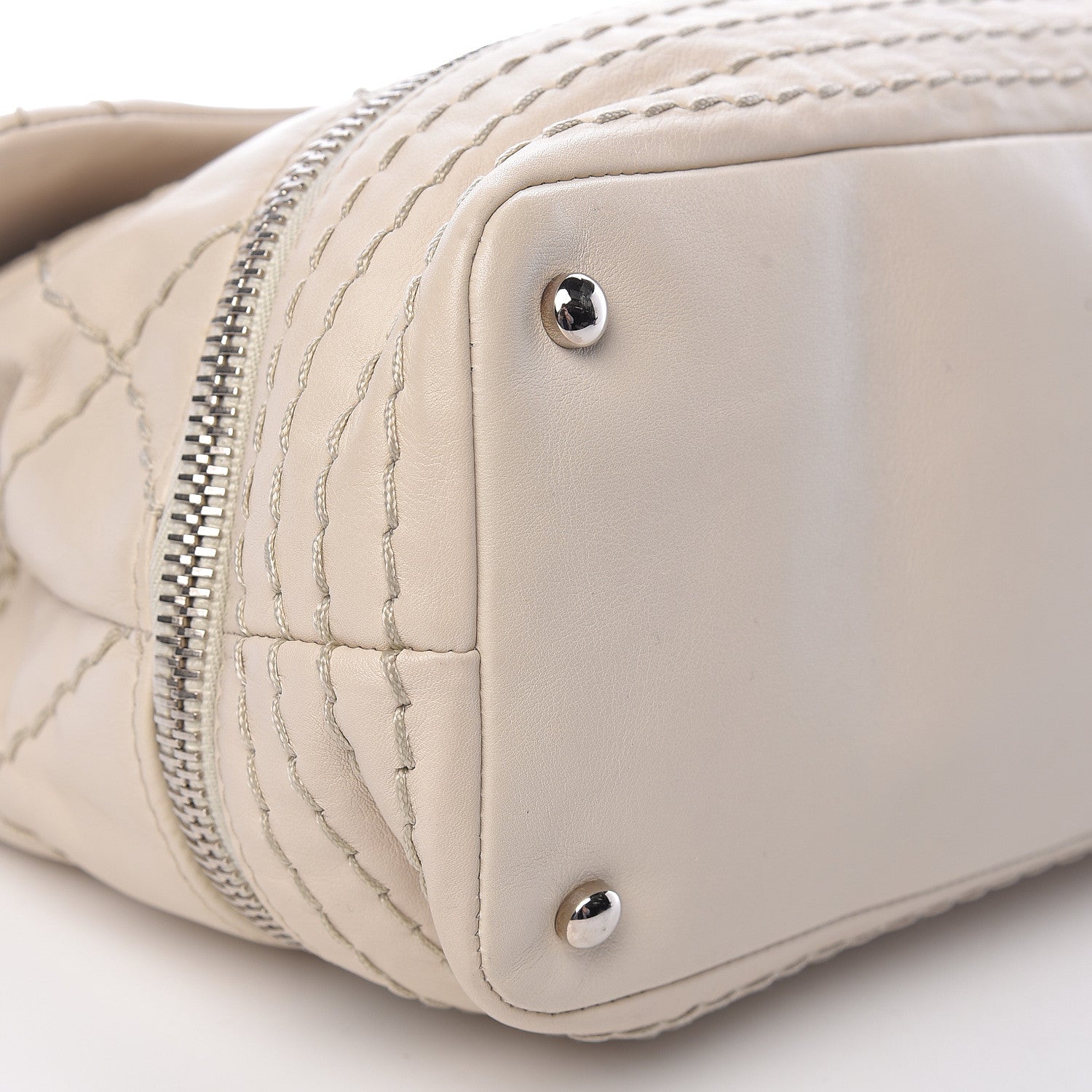 Chanel Calfskin Stitched Large Expandable Flap Bag White 12 of 16