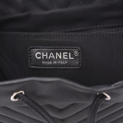 Chanel Calfskin Chevron Quilted Large Urban Spirit Backpack Black 5 of 11