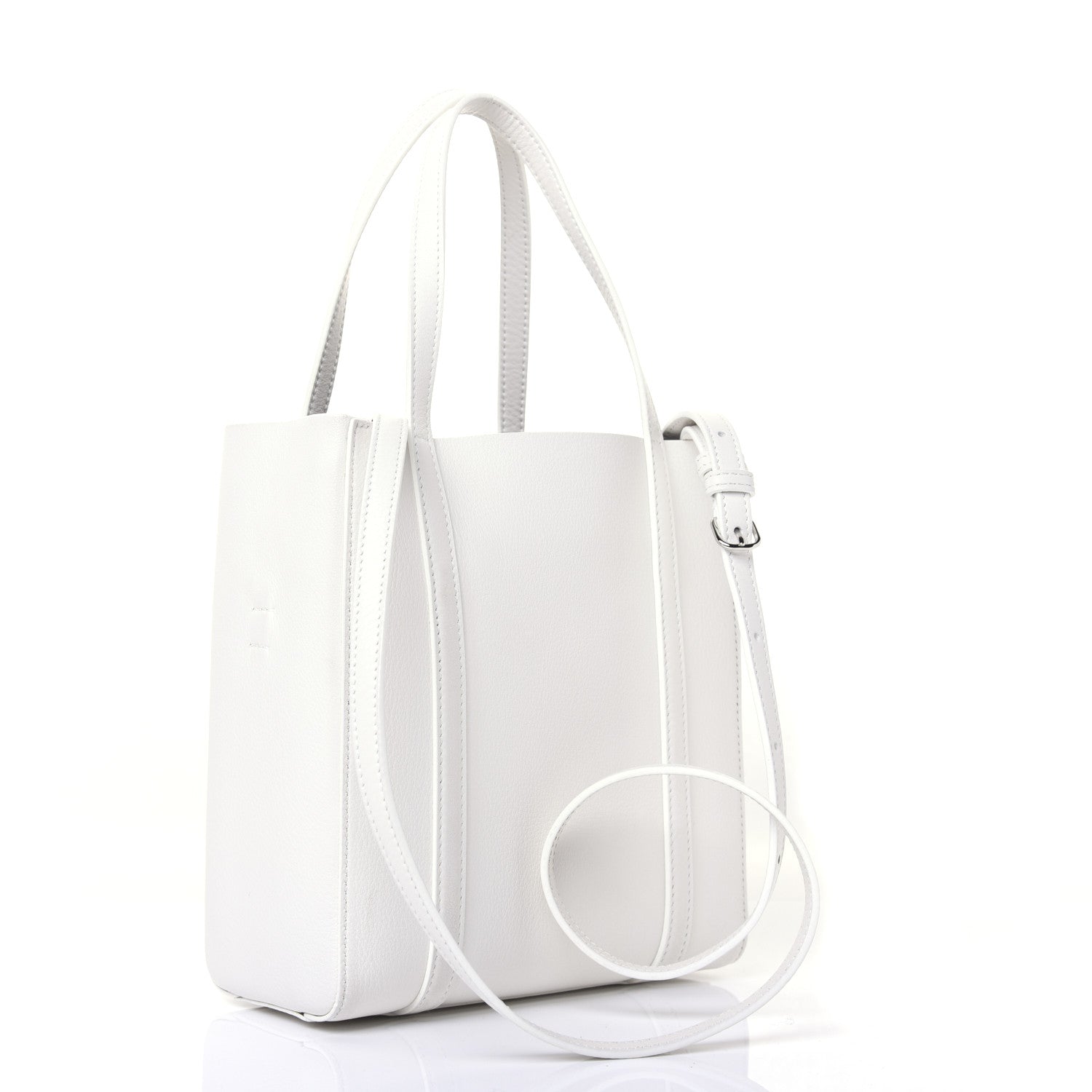 Balenciaga Smooth Calfskin Double Sided XXS Everyday Tote White Light Black 3 of 17
