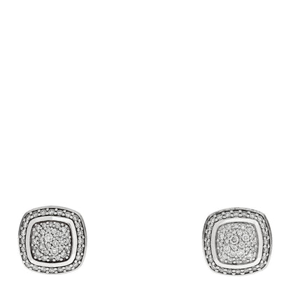David Yurman Sterling Silver Diamond 7mm Pave Albion Earrings 1 of 4