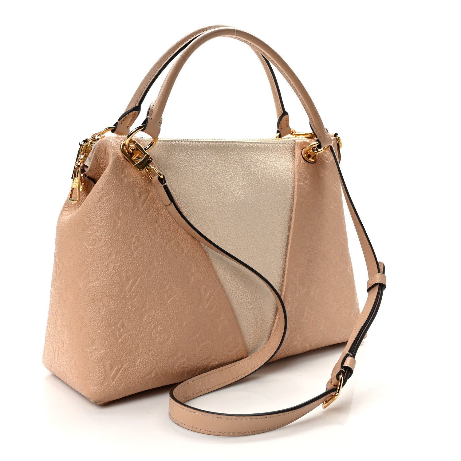 Louis Vuitton Empreinte V Tote MM Beige Rose Creme 3 of 10