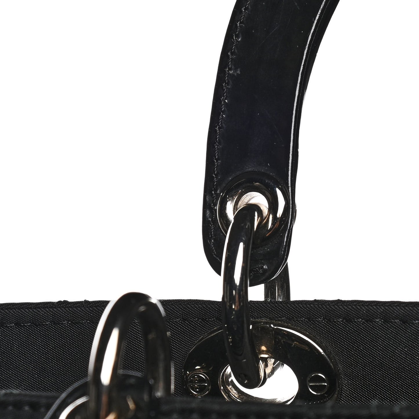 Nylon Cannage Large Lady Dior Black