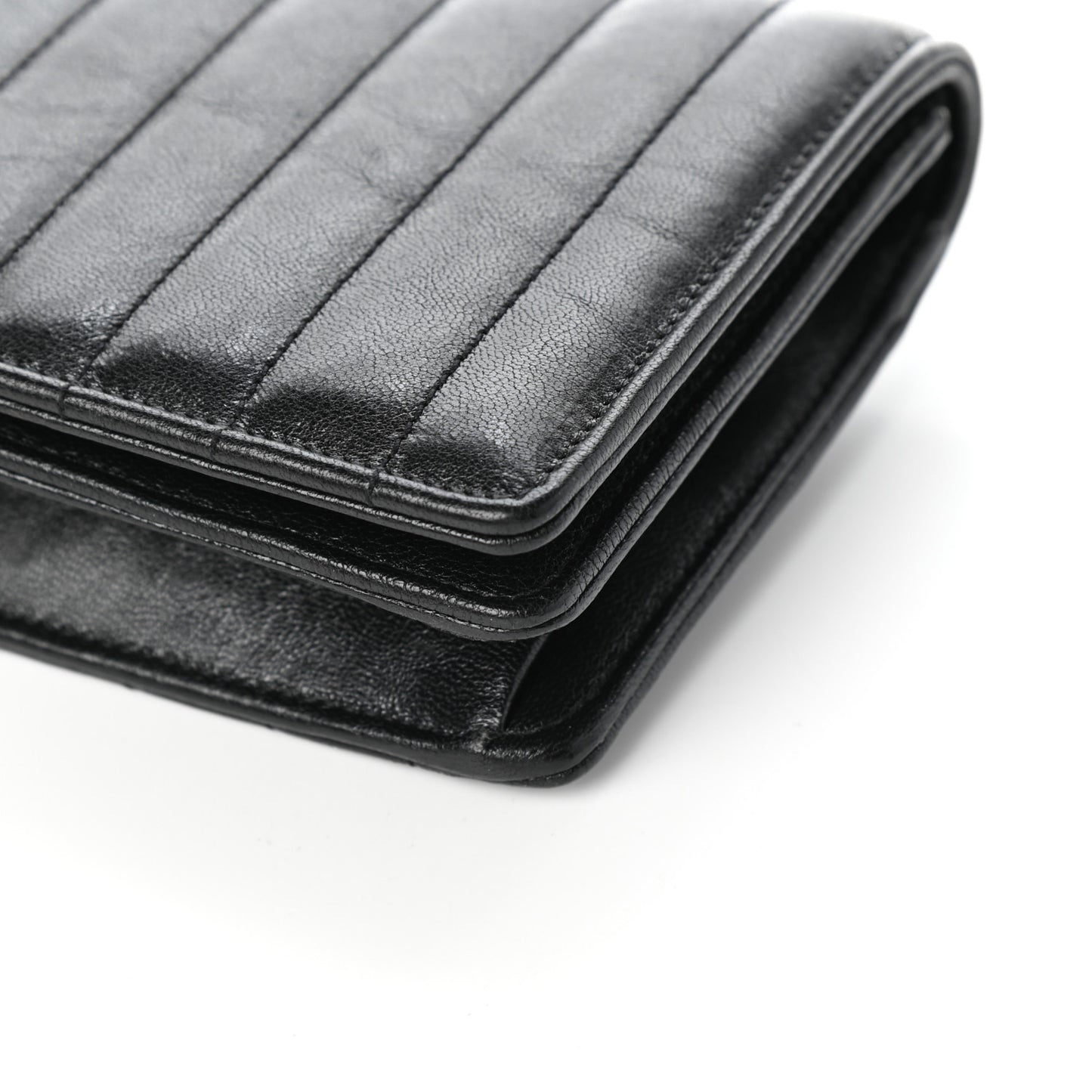 Lambskin Matelasse Amalia Chain Shoulder Bag Black