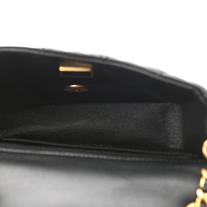 Chanel Lambskin Enamel Quilted Mini Coco Hearts Square Flap Black 5 of 10