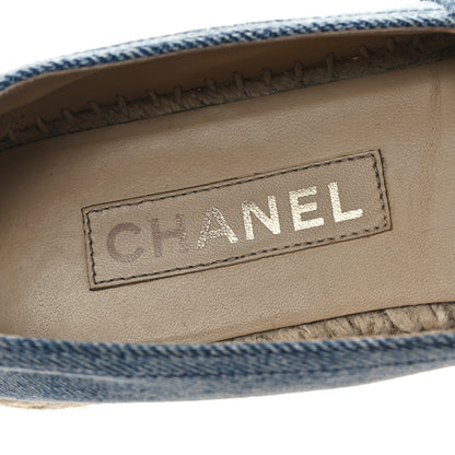 Chanel Denim CC Espadrilles 39 Blue Black 8 of 11