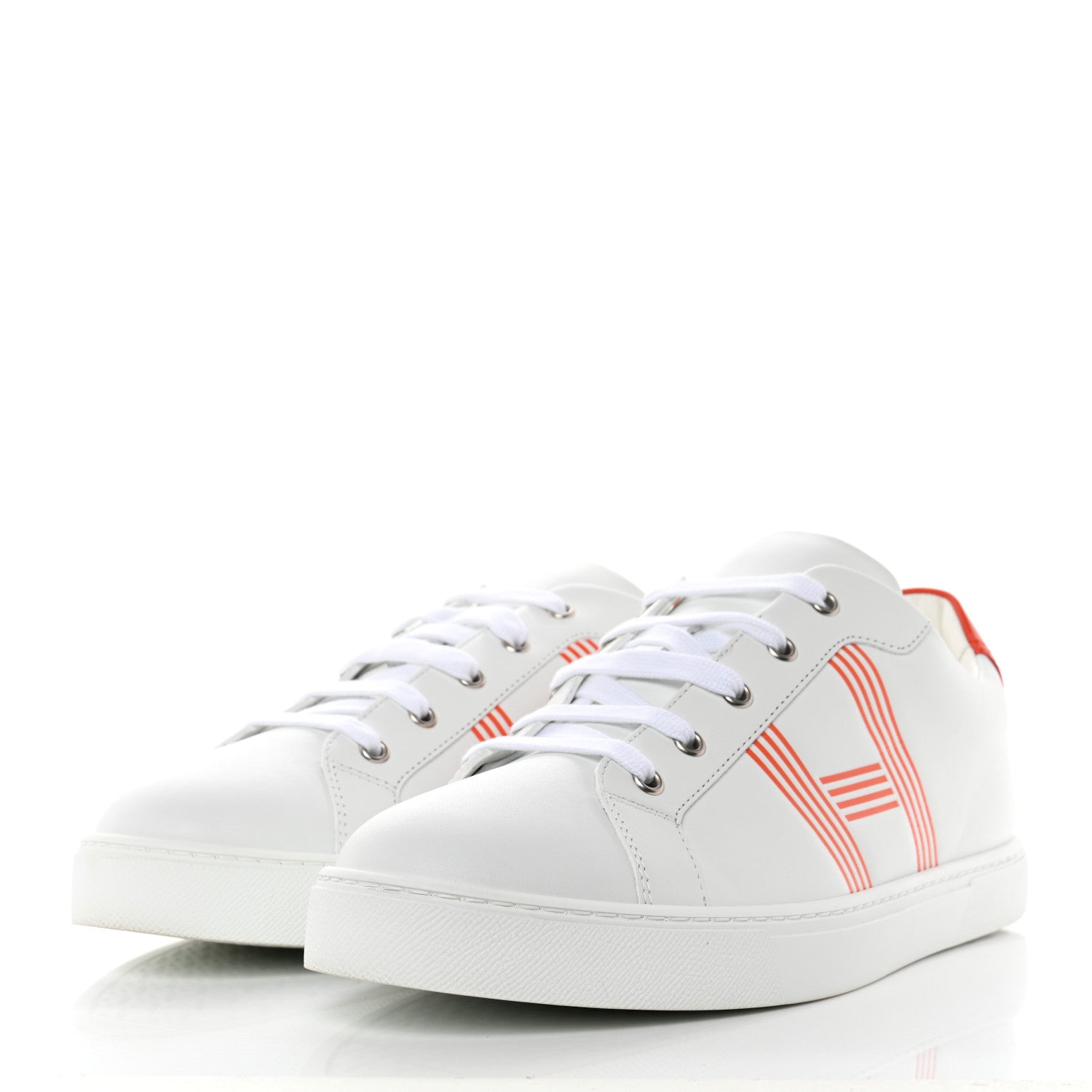 Hermes Calfskin Mens Avantage Sneakers 44 Orange 3 of 9