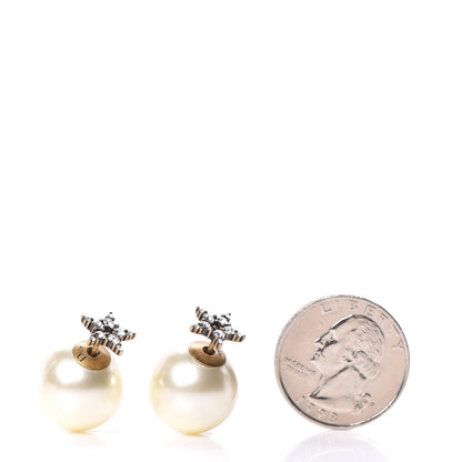 Christian Dior Pearl Crystal Star Mise En Dior Tribal Earrings 2 of 6