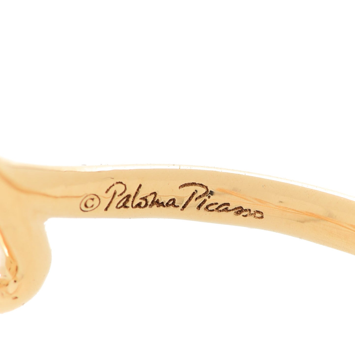 18K Yellow Gold Paloma's Graffiti Love Ring 50 5.5