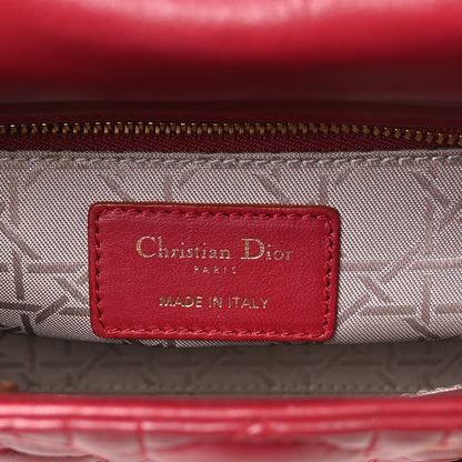 Christian Dior Lambskin Cannage Small My ABCDior Lady Dior Red 6 of 10