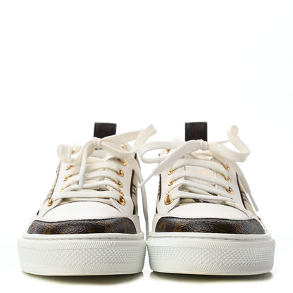 Louis Vuitton Calfskin Monogram Stellar Sneakers 36.5 Beige 2 of 8